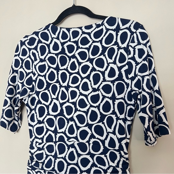 Boden Kassidy Jersey Navy and White Geometric Midi Dress- EUC - Picture 6 of 10